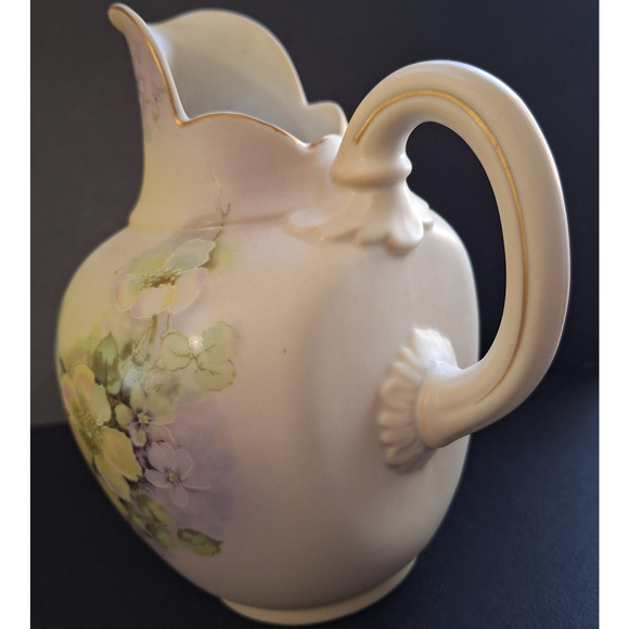Andrea By Sadek Porcelain Pastel Floral Design Pitcher 6.5" #7569 - Picture 5 of 7